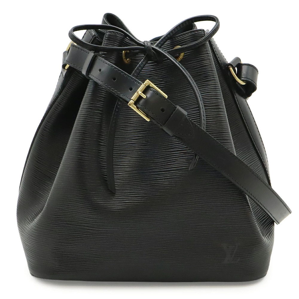 LOUIS VUITTON Epi Shoulder Bag Hobo Drawstring Noir Black